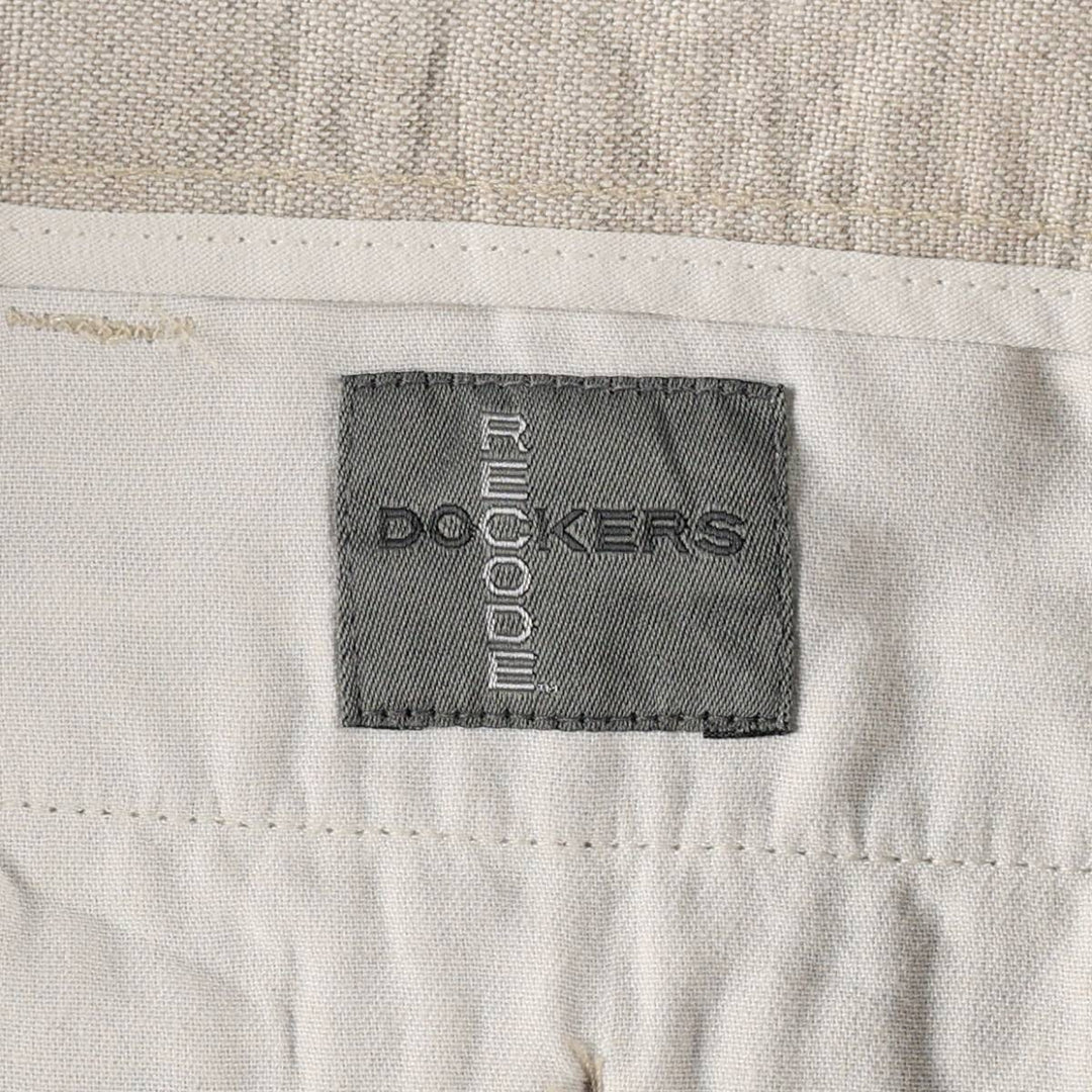 Dockers Record Two-Pleat Linen Shorts, Men's Size W33 (approx.) linen Beige type Vintage Second Hand