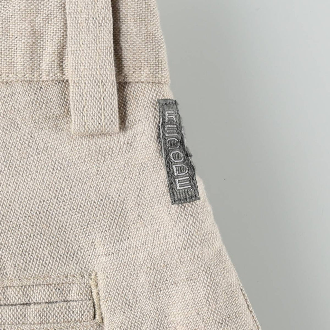 Dockers Record Two-Pleat Linen Shorts, Men's Size W33 (approx.) linen Beige type Vintage Second Hand