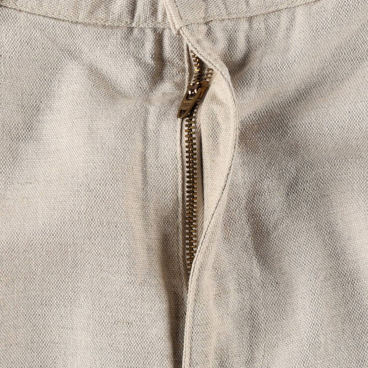 Dockers Record Two-Pleat Linen Shorts, Men's Size W33 (approx.) linen Beige type Vintage Second Hand