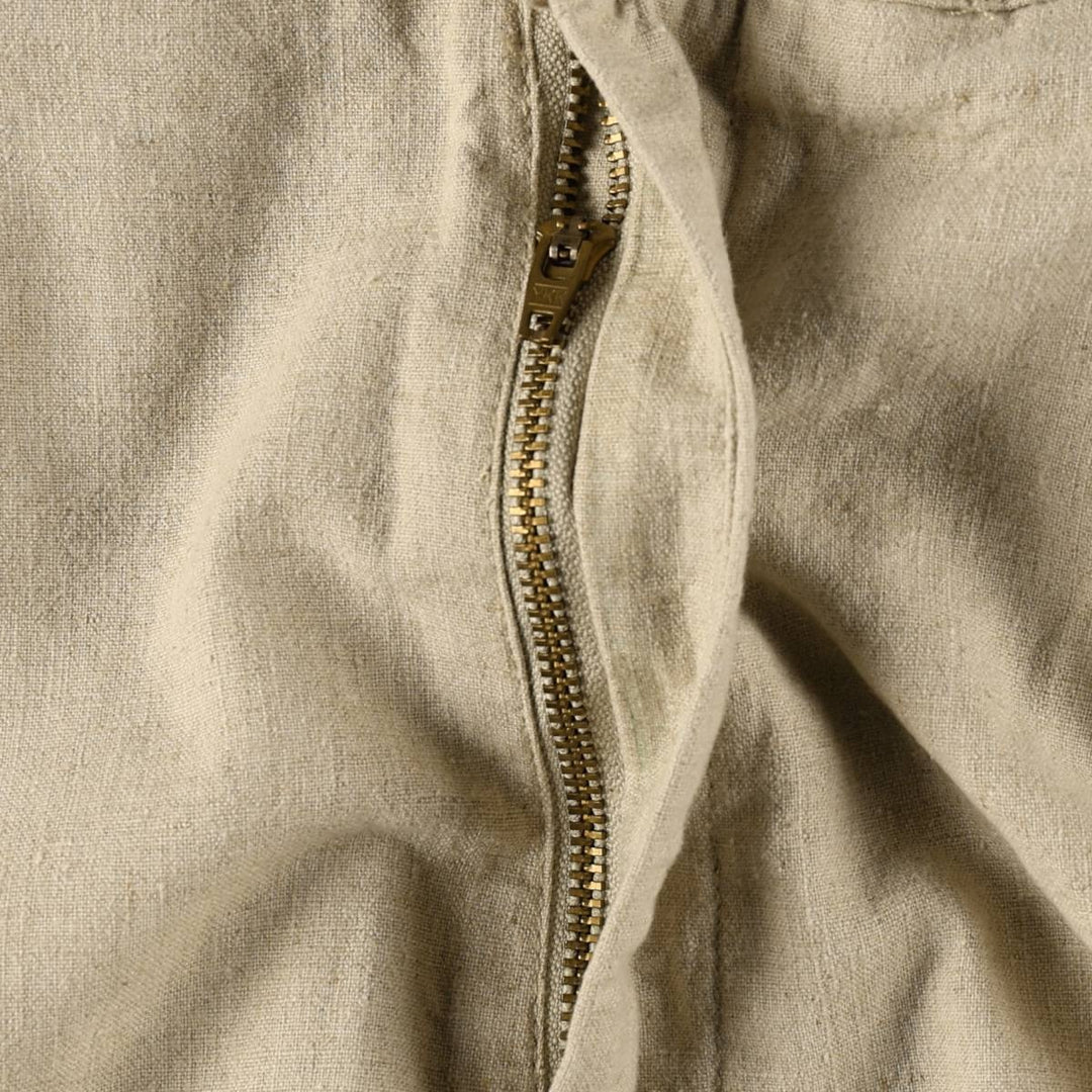 CLUB ROOM Two-Pleat Linen x Cotton Shorts, Men's Size W37 (approx.) linen Khaki type Vintage Second Hand