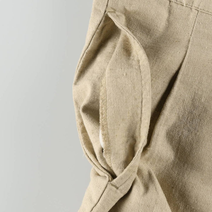 CLUB ROOM Two-Pleat Linen x Cotton Shorts, Men's Size W37 (approx.) linen Khaki type Vintage Second Hand