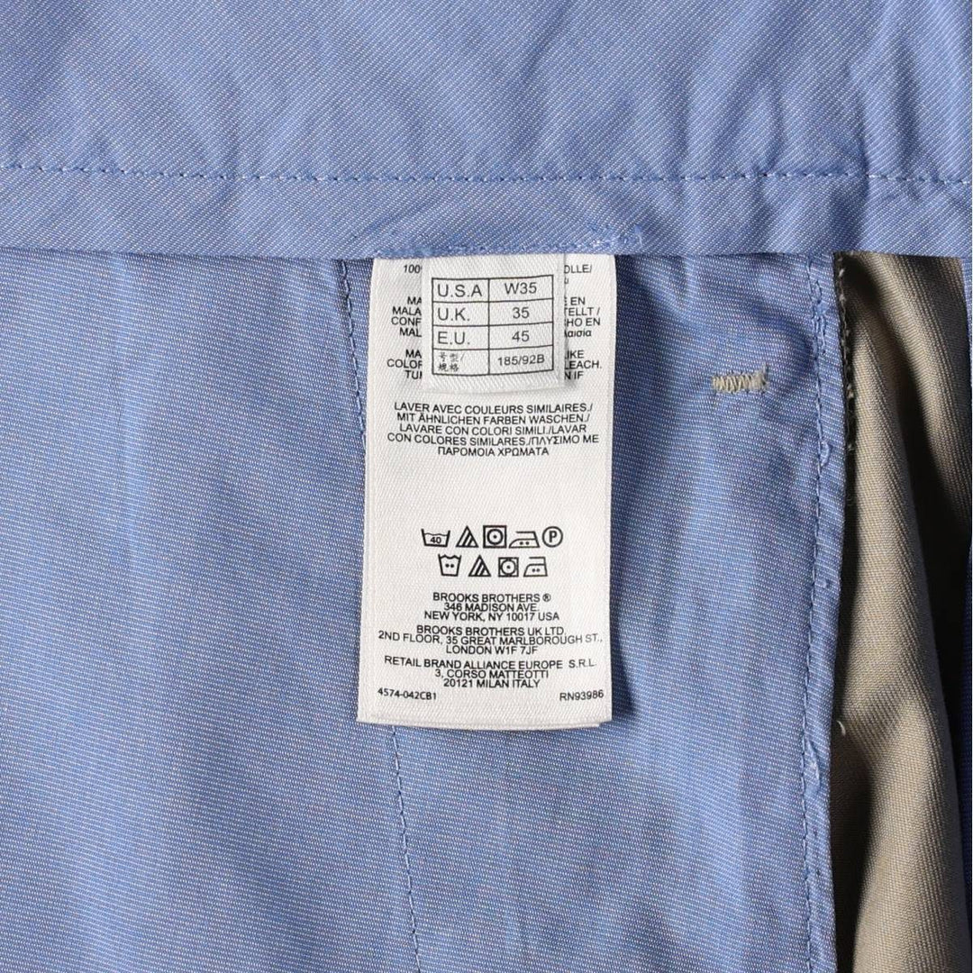 Brooks Brothers 346 Two-Pleat Cotton Shorts, Men's Size W36 (approx.) cotton Beige type Vintage Second Hand