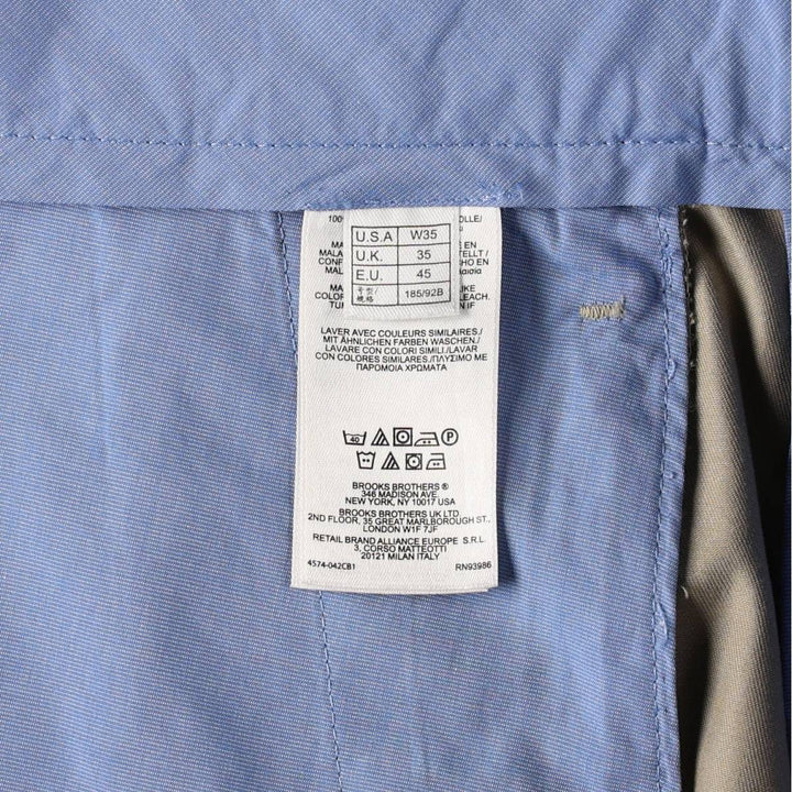 Brooks Brothers 346 Two-Pleat Cotton Shorts, Men's Size W36 (approx.) cotton Beige type Vintage Second Hand