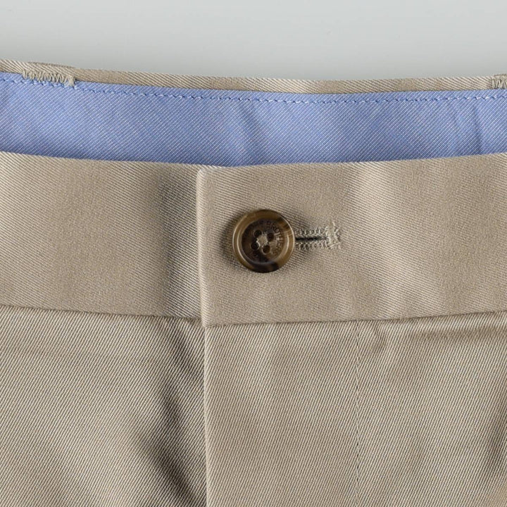 Brooks Brothers 346 Two-Pleat Cotton Shorts, Men's Size W36 (approx.) cotton Beige type Vintage Second Hand