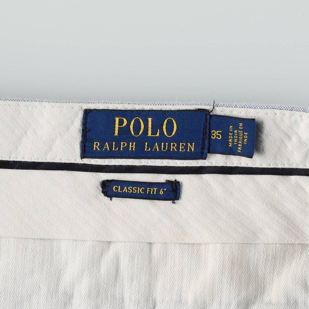 Ralph Lauren POLO RALPH LAUREN CLASSIC FIT 6 Cotton Shorts (Men's size W37 equivalent) cotton Blue type light blue Vintage Second Hand