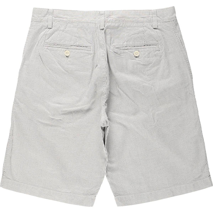 Banana Republic Stripe Pattern Cotton Shorts (Men's W34 equivalent) cotton white type Vintage Second Hand