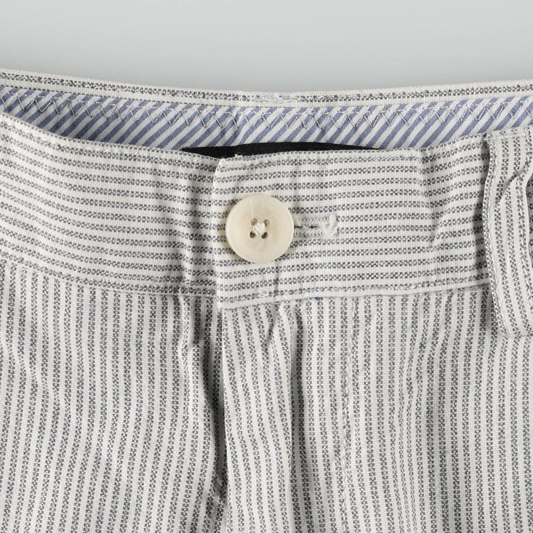 Banana Republic Stripe Pattern Cotton Shorts (Men's W34 equivalent) cotton white type Vintage Second Hand