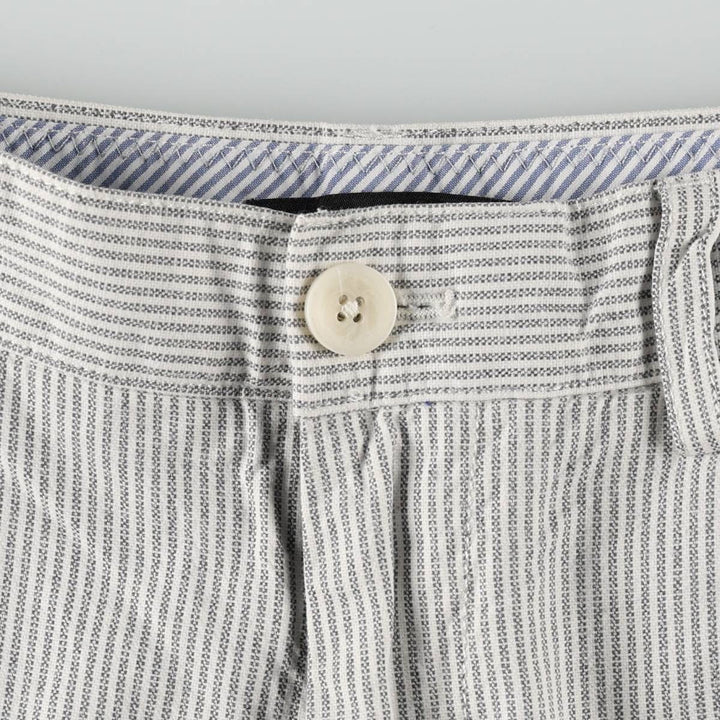 Banana Republic Stripe Pattern Cotton Shorts (Men's W34 equivalent) cotton white type Vintage Second Hand