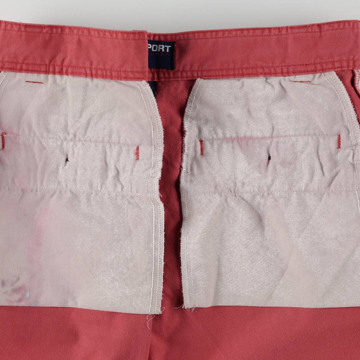 90'S Ralph Lauren Polo Sport One-Pleat Cotton Shorts, Men's Size W34 (approx.), Vintage cotton coral Vintage Second Hand