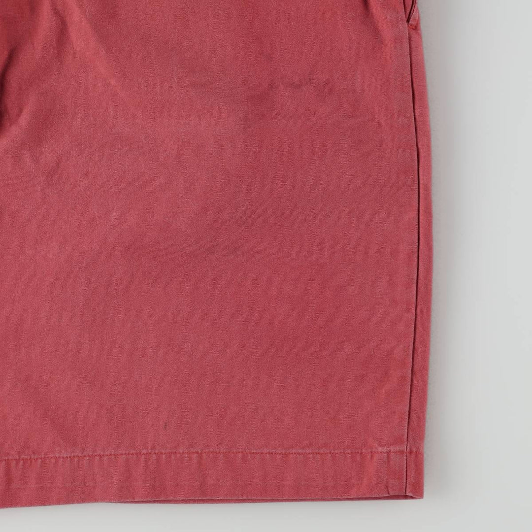 90'S Ralph Lauren Polo Sport One-Pleat Cotton Shorts, Men's Size W34 (approx.), Vintage cotton coral Vintage Second Hand