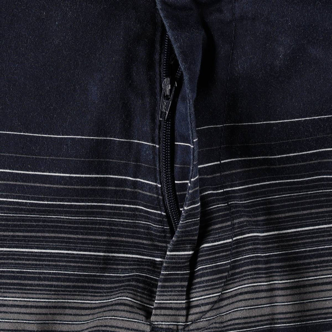 90'S Calvin Klein multi-stripe cotton shorts, men's size W35 (approx.) cotton navy blue type Vintage Second Hand