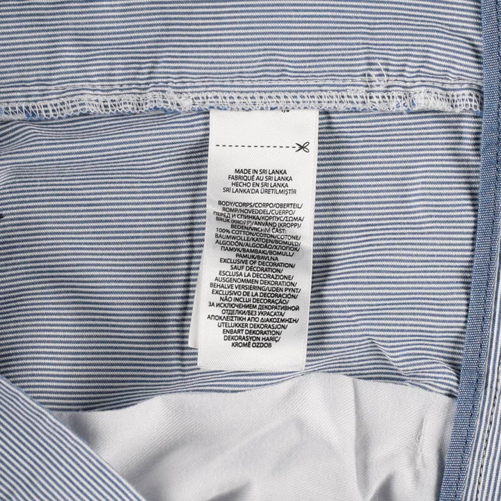 Ralph Lauren POLO RALPH LAUREN CLASSIC FIT Stripe Pattern Cotton Shorts (Men's W37 equivalent) cotton Blue type light blue Vintage Second Hand