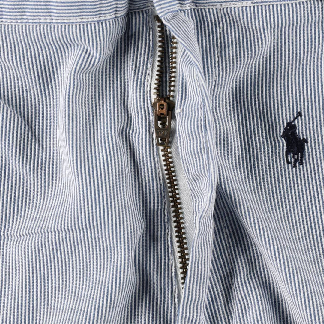 Ralph Lauren POLO RALPH LAUREN CLASSIC FIT Stripe Pattern Cotton Shorts (Men's W37 equivalent) cotton Blue type light blue Vintage Second Hand