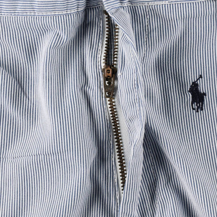 Ralph Lauren POLO RALPH LAUREN CLASSIC FIT Stripe Pattern Cotton Shorts (Men's W37 equivalent) cotton Blue type light blue Vintage Second Hand