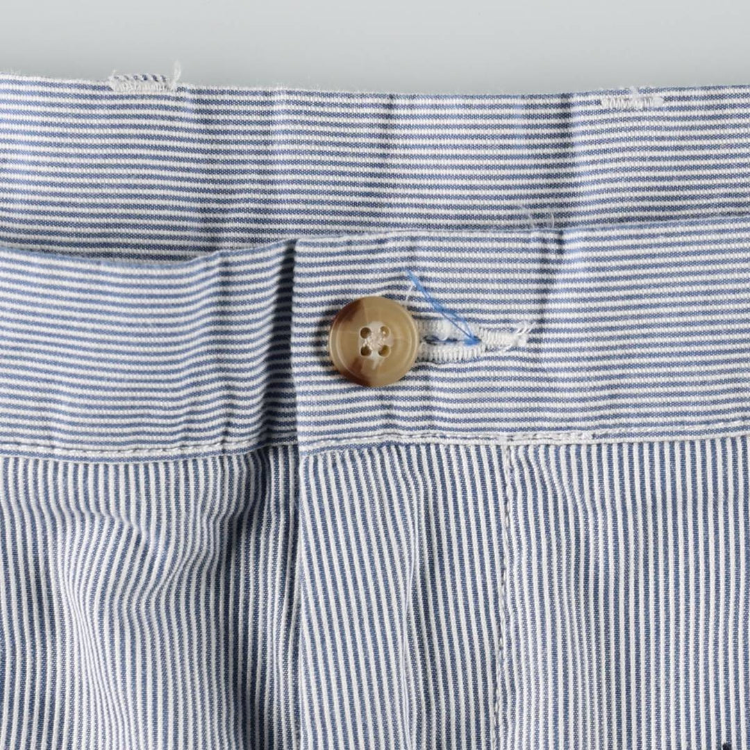 Ralph Lauren POLO RALPH LAUREN CLASSIC FIT Stripe Pattern Cotton Shorts (Men's W37 equivalent) cotton Blue type light blue Vintage Second Hand
