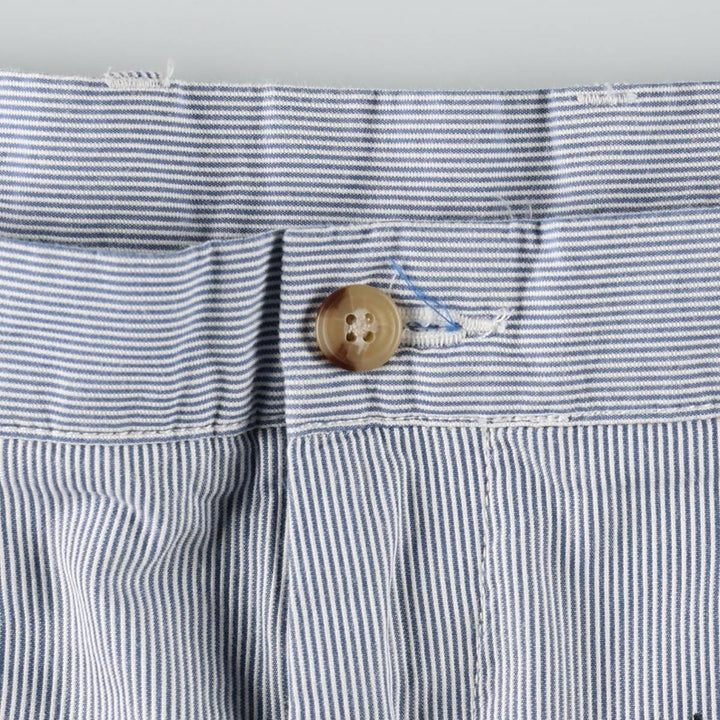 Ralph Lauren POLO RALPH LAUREN CLASSIC FIT Stripe Pattern Cotton Shorts (Men's W37 equivalent) cotton Blue type light blue Vintage Second Hand