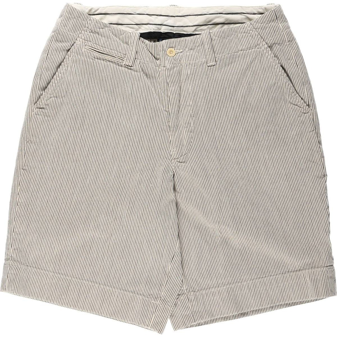 Ralph Lauren POLO by Ralph Lauren Stripe Pattern Cotton Shorts, Men's Size W34 (approx.) cotton navy blue type Vintage Second Hand