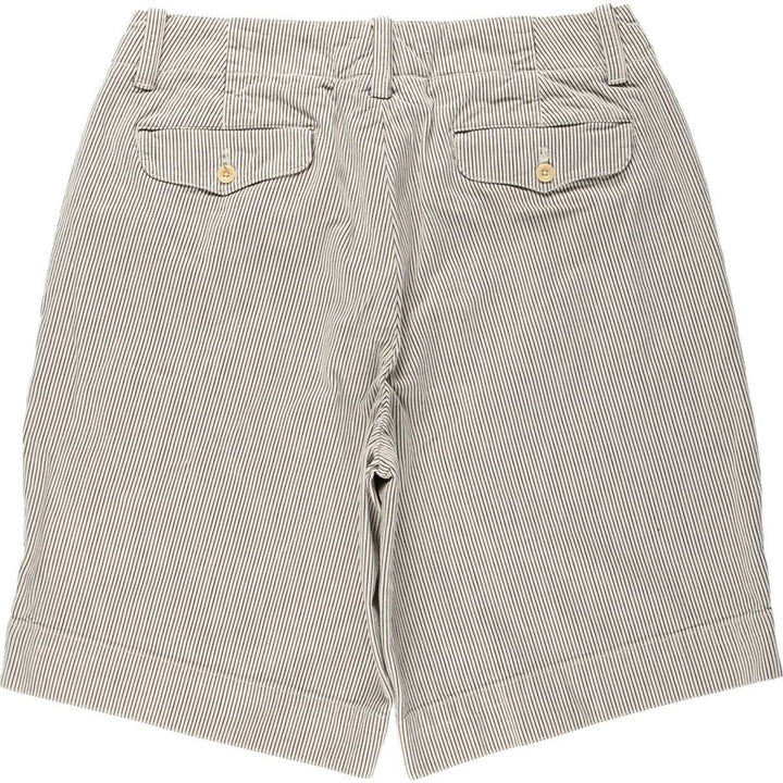 Ralph Lauren POLO by Ralph Lauren Stripe Pattern Cotton Shorts, Men's Size W34 (approx.) cotton navy blue type Vintage Second Hand