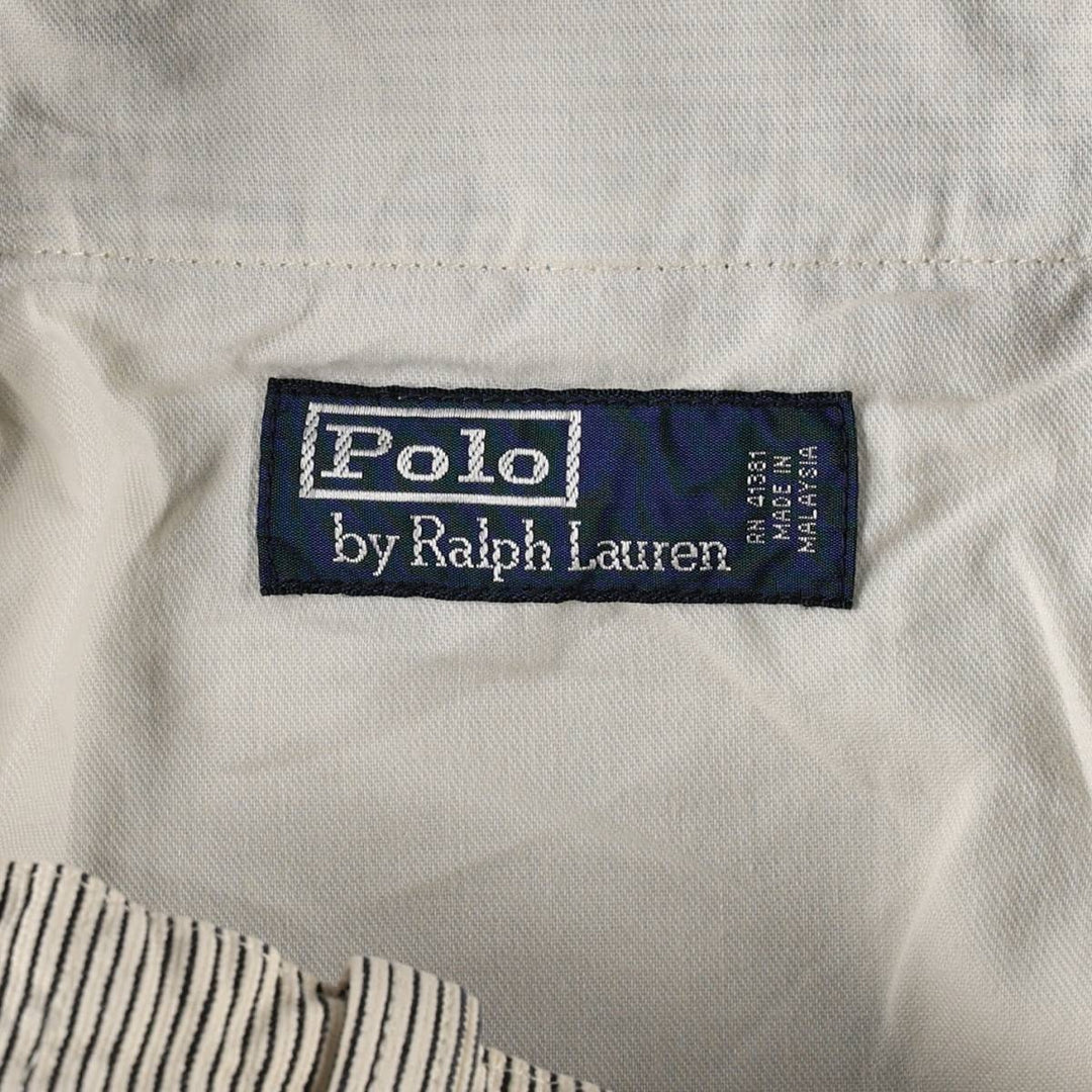 Ralph Lauren POLO by Ralph Lauren Stripe Pattern Cotton Shorts, Men's Size W34 (approx.) cotton navy blue type Vintage Second Hand