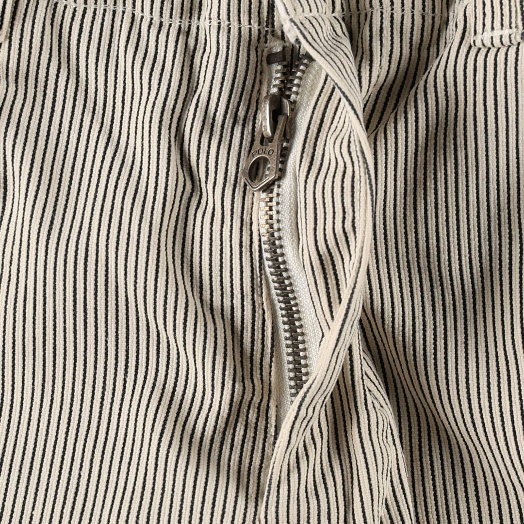 Ralph Lauren POLO by Ralph Lauren Stripe Pattern Cotton Shorts, Men's Size W34 (approx.) cotton navy blue type Vintage Second Hand