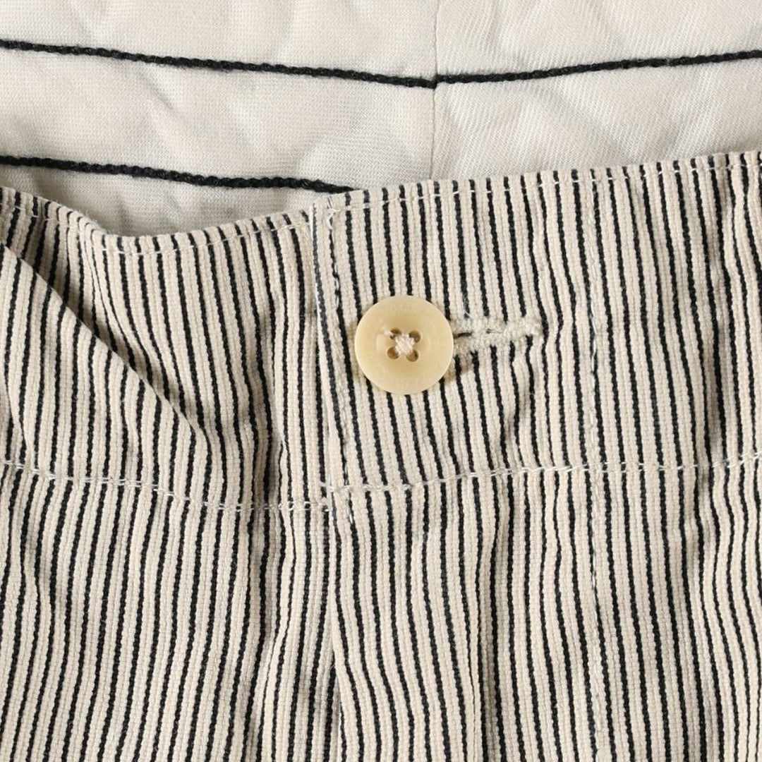Ralph Lauren POLO by Ralph Lauren Stripe Pattern Cotton Shorts, Men's Size W34 (approx.) cotton navy blue type Vintage Second Hand