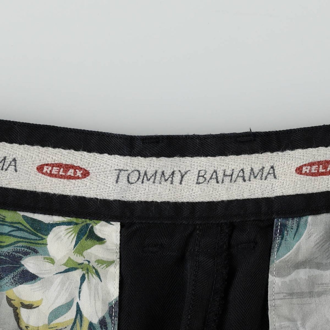 Tommy Bahama Relax Two-Pleat Shorts, Men's Size W34 (approx.) silk black type Vintage Second Hand