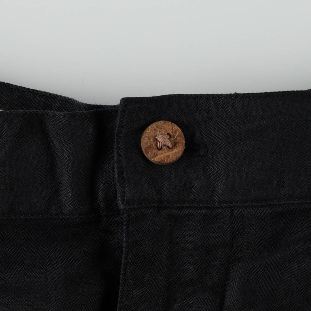 Tommy Bahama Relax Two-Pleat Shorts, Men's Size W34 (approx.) silk black type Vintage Second Hand