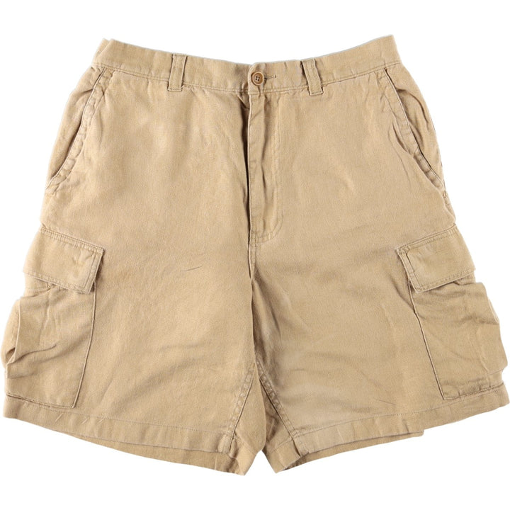 90'S J.Crew Shorts, Cargo Pants, Men's Size W32 (approx.), Vintage linen Beige type Vintage Second Hand