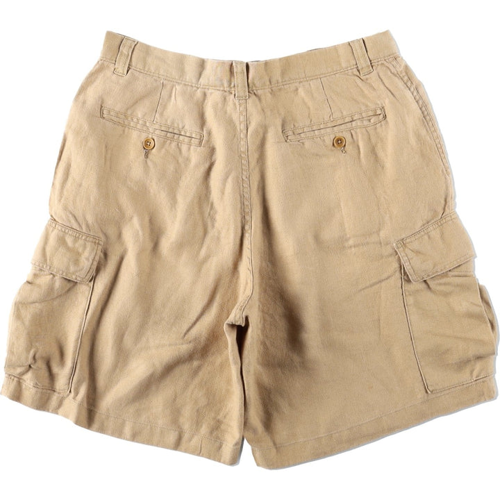 90'S J.Crew Shorts, Cargo Pants, Men's Size W32 (approx.), Vintage linen Beige type Vintage Second Hand