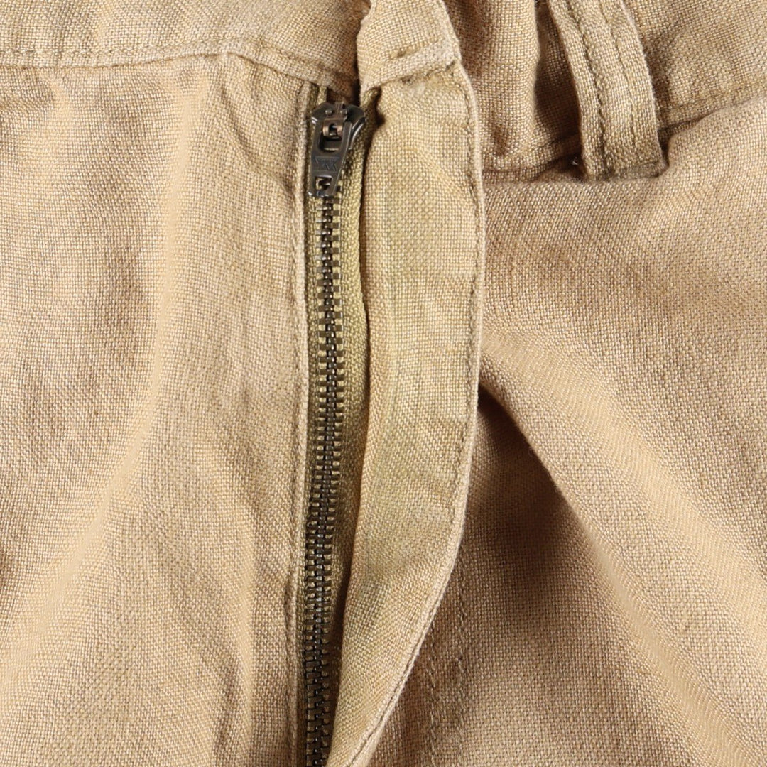 90'S J.Crew Shorts, Cargo Pants, Men's Size W32 (approx.), Vintage linen Beige type Vintage Second Hand