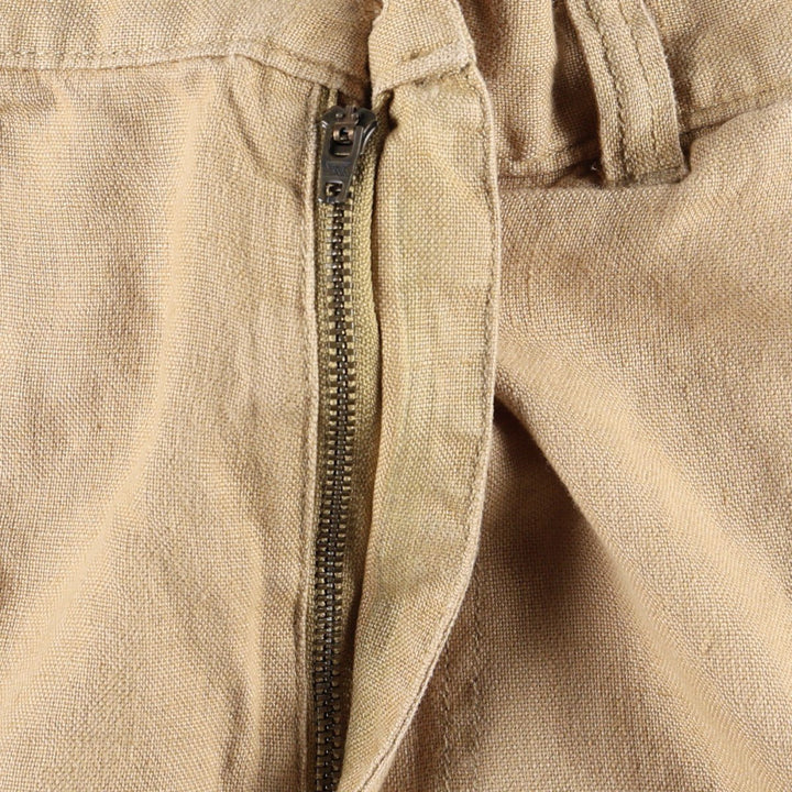 90'S J.Crew Shorts, Cargo Pants, Men's Size W32 (approx.), Vintage linen Beige type Vintage Second Hand