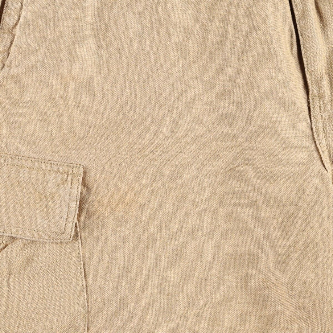 90'S J.Crew Shorts, Cargo Pants, Men's Size W32 (approx.), Vintage linen Beige type Vintage Second Hand