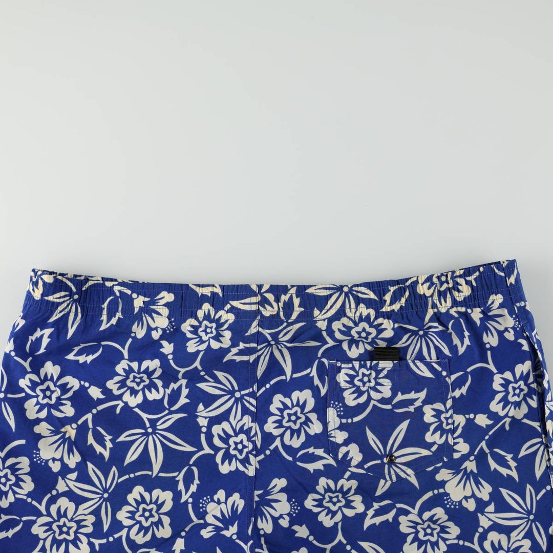 Ralph Lauren POLO SPORT all-over floral print swim shorts, men's size XL equivalent. Nylon blue type Vintage Second Hand