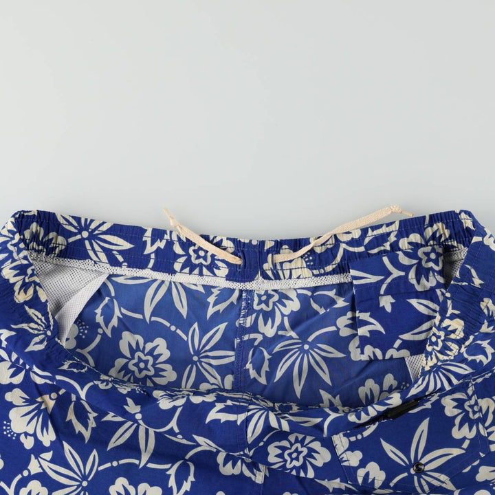 Ralph Lauren POLO SPORT all-over floral print swim shorts, men's size XL equivalent. Nylon blue type Vintage Second Hand