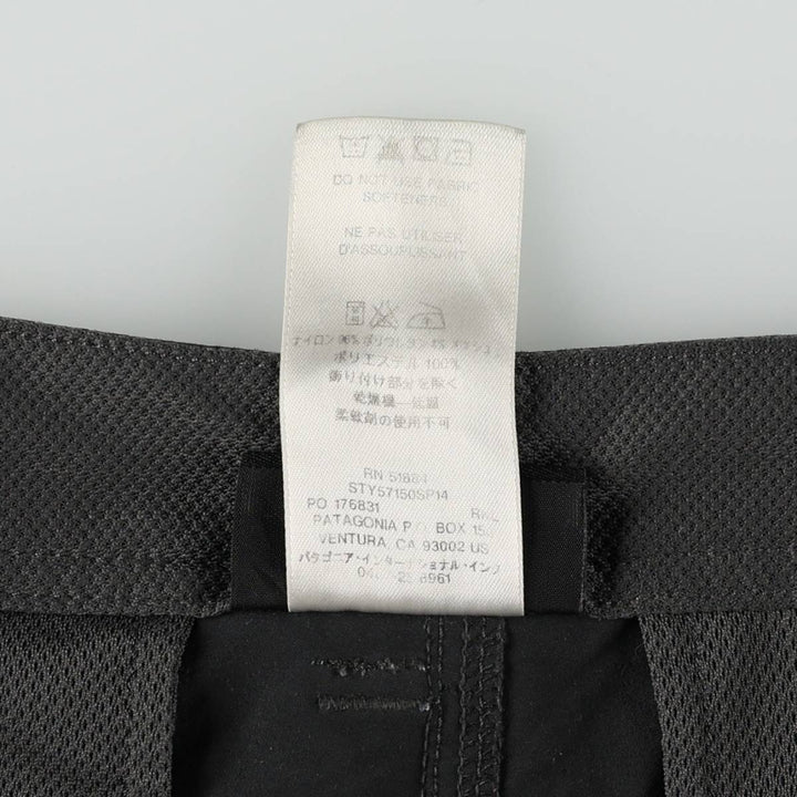 Patagonia 57150SP14 Nylon Shorts, Men's W37 (approx.) Nylon black type Vintage Second Hand
