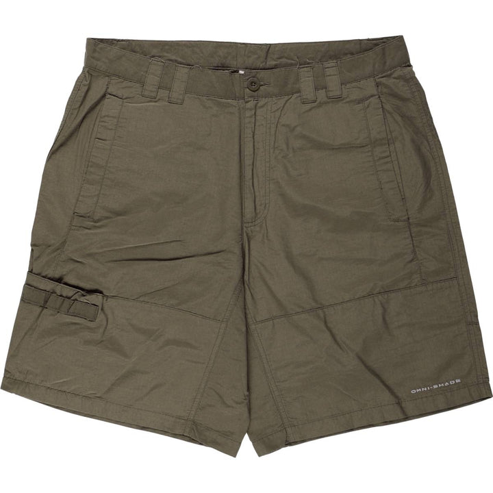 Columbia PFG OMNI-SHADE Ripstop Nylon Shorts (Men's W36 equivalent) cotton Khaki type Vintage Second Hand