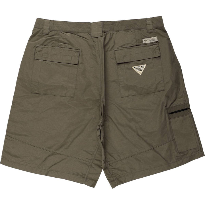 Columbia PFG OMNI-SHADE Ripstop Nylon Shorts (Men's W36 equivalent) cotton Khaki type Vintage Second Hand