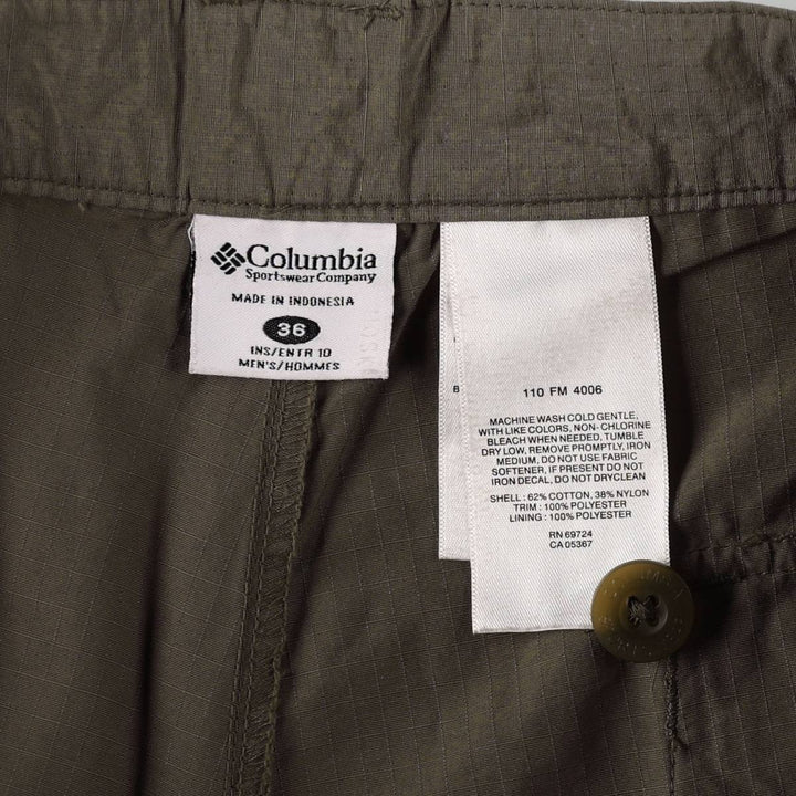 Columbia PFG OMNI-SHADE Ripstop Nylon Shorts (Men's W36 equivalent) cotton Khaki type Vintage Second Hand