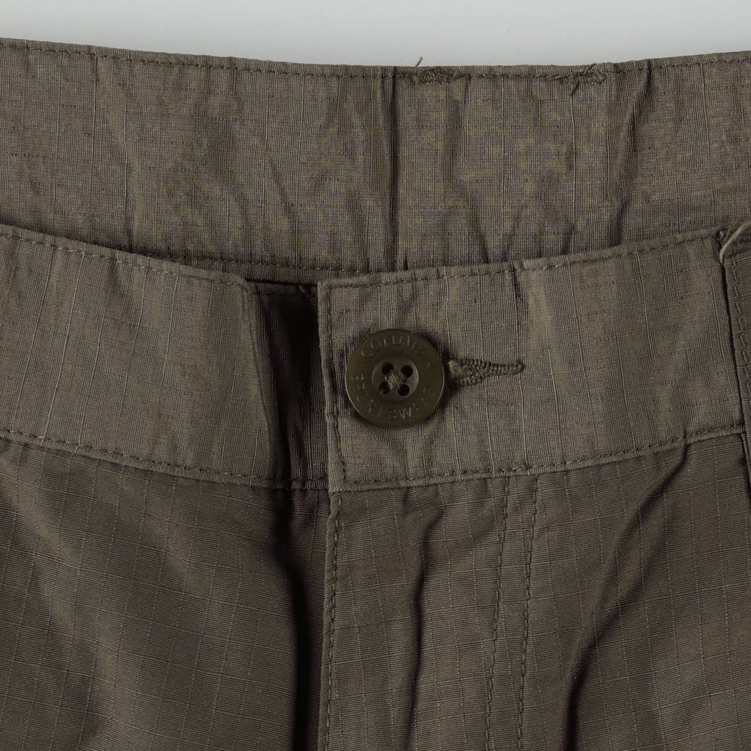 Columbia PFG OMNI-SHADE Ripstop Nylon Shorts (Men's W36 equivalent) cotton Khaki type Vintage Second Hand