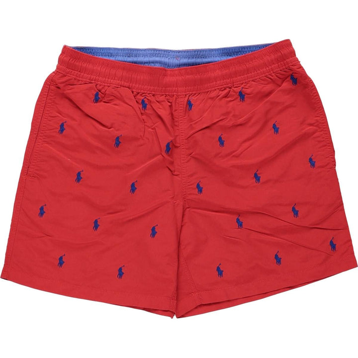 Ralph Lauren POLO RALPH LAUREN Swim Shorts (Men's Size S) Nylon red type Vintage Second Hand