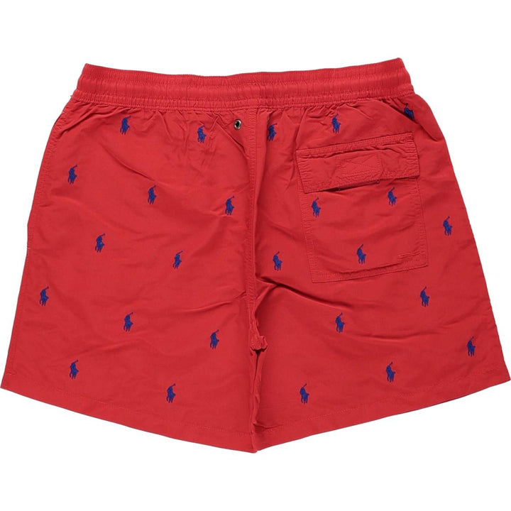 Ralph Lauren POLO RALPH LAUREN Swim Shorts (Men's Size S) Nylon red type Vintage Second Hand