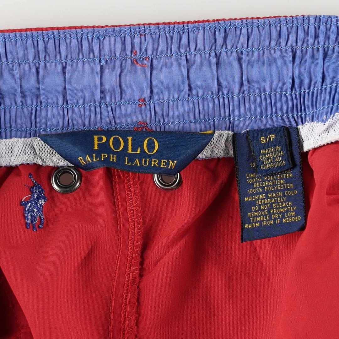Ralph Lauren POLO RALPH LAUREN Swim Shorts (Men's Size S) Nylon red type Vintage Second Hand
