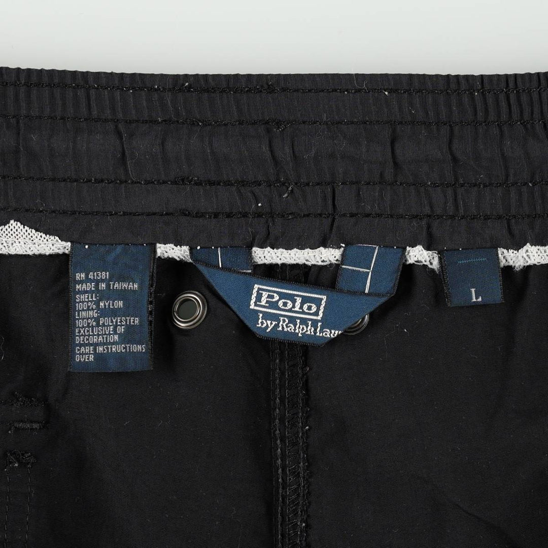 Ralph Lauren POLO by Ralph Lauren swim shorts, men's size L Nylon black type Vintage Second Hand