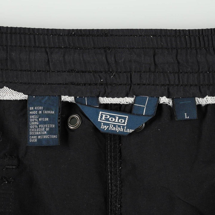 Ralph Lauren POLO by Ralph Lauren swim shorts, men's size L Nylon black type Vintage Second Hand
