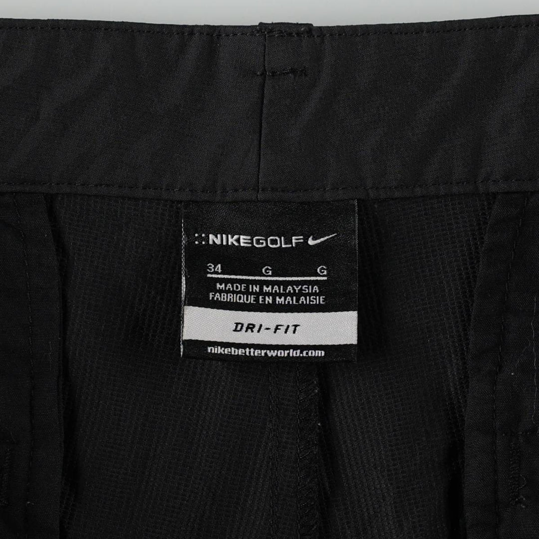 Nike shorts, men's size W37 (approx.) polyester black type Vintage Second Hand
