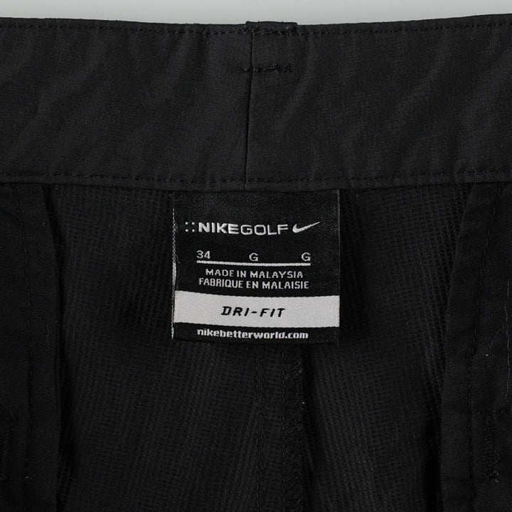 Nike shorts, men's size W37 (approx.) polyester black type Vintage Second Hand
