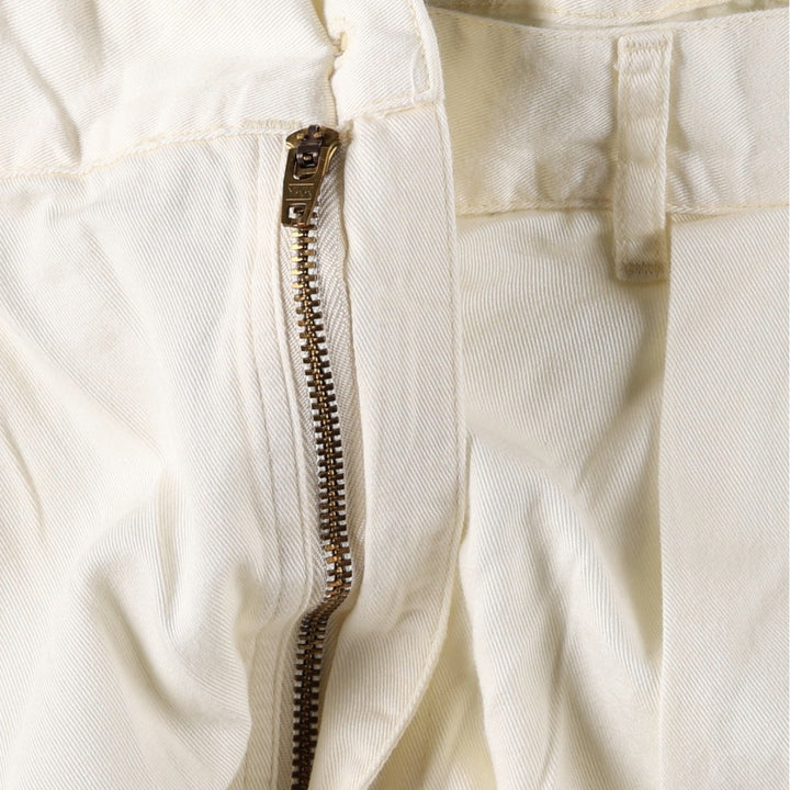 Ralph Lauren POLO by Ralph Lauren Two-pleat Chino Shorts, Men's, Size W37 cotton ivory Vintage Second Hand