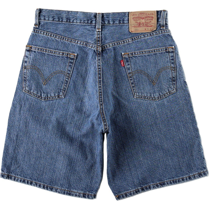 2000'S Levi's 550 Relaxed Fit Denim Shorts, Men's Size W32 cotton blue type Vintage Second Hand
