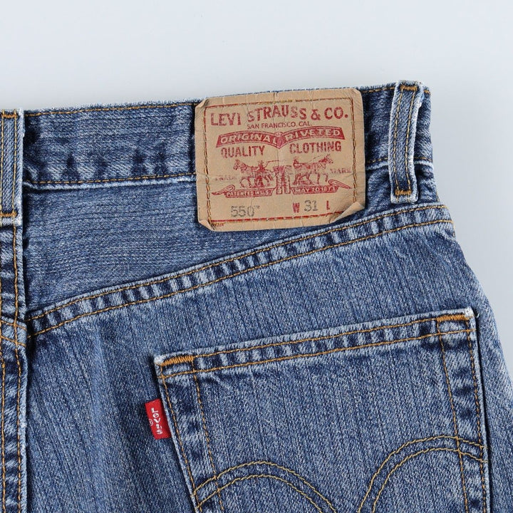 2000'S Levi's 550 Relaxed Fit Denim Shorts, Men's Size W32 cotton blue type Vintage Second Hand