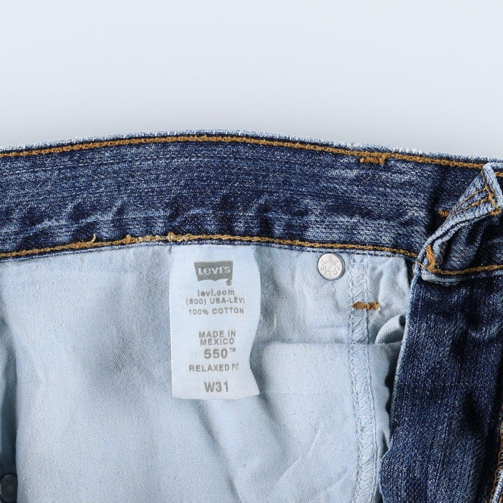 2000'S Levi's 550 Relaxed Fit Denim Shorts, Men's Size W32 cotton blue type Vintage Second Hand